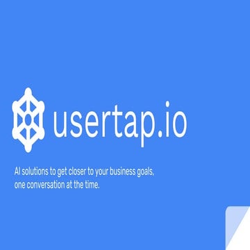 Pitch startup - usertap.io