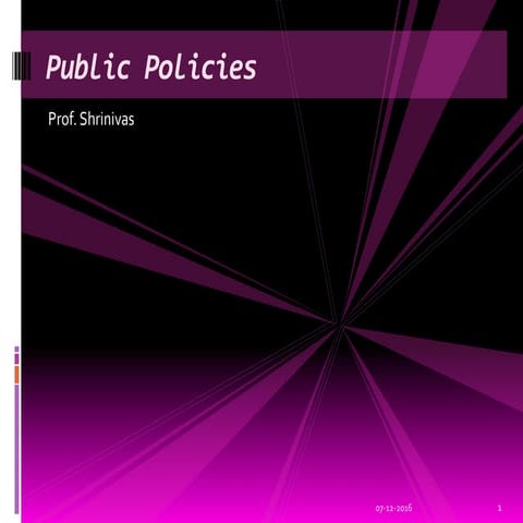 Public policies in India