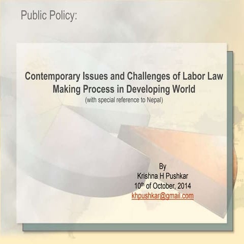 Public Policy:Contemporary Issues and Challenges of Labor Law Making Process ...