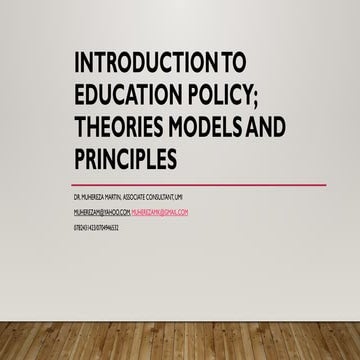 Public policy slides for students of education