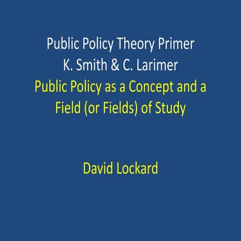 Public policy theory primer 