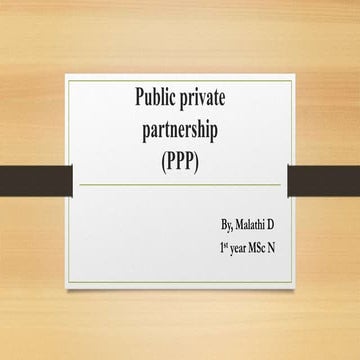 Public Private Partnership | PPTX