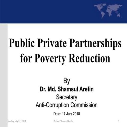 Public private partnership for poverty reduction on 18 07-2018 at naem
