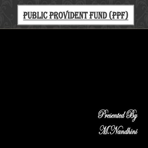 Public provident fund