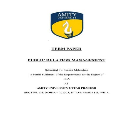 Public relation management