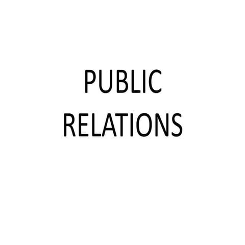 Public relations