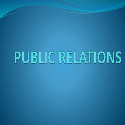 Public relations