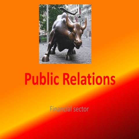 Overview of Public Relations for Financial Sector
