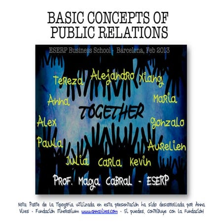 Public relations - Basic Concepts