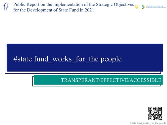 Public report on the implementation of the strategic objectives for the devel...