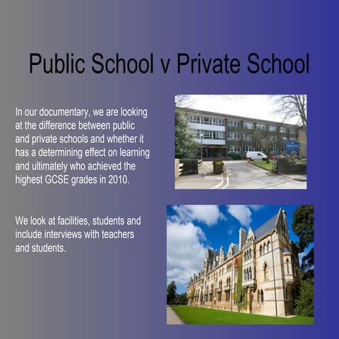 Public school v private school