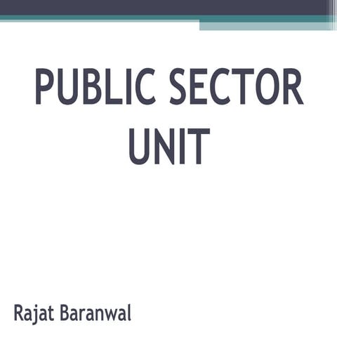 Public sector Unit