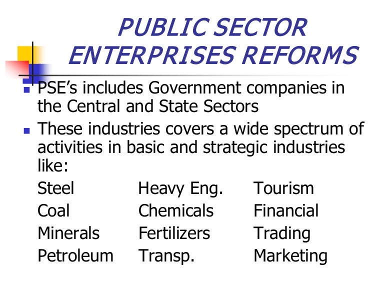 Public sector enterprises reforms (2)