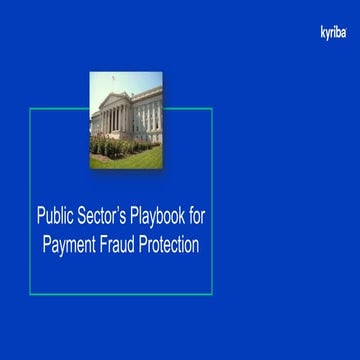 Public Sector's Playbook for Payment Fraud Protection
