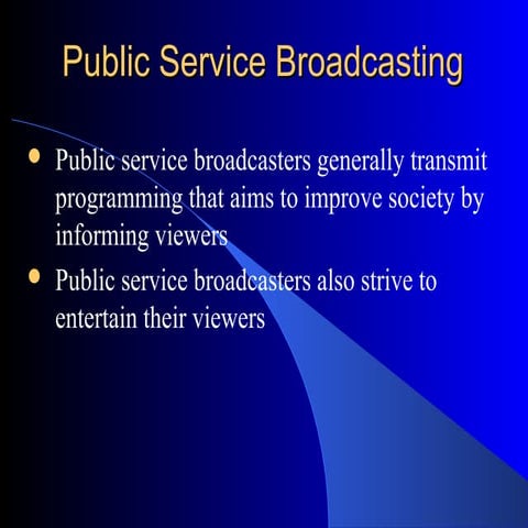 Public Service Broadcasting