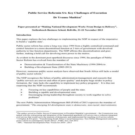 Public service reform in sa   y muthien vers 3