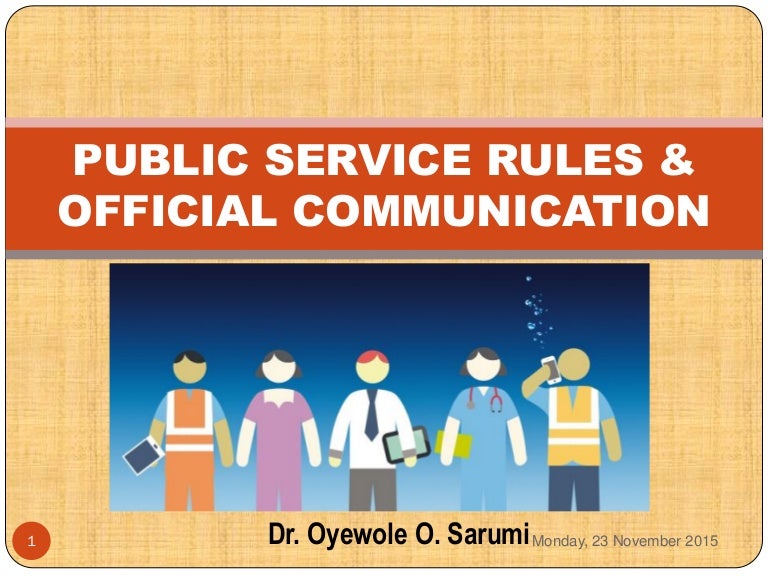 Public Service Rules & Official Communication Procedures