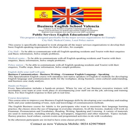 Public Services English Educational Program