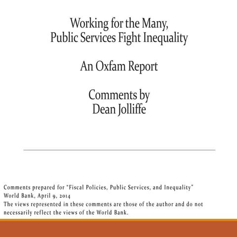 Public services fight inequality
