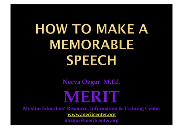 Public Speaking