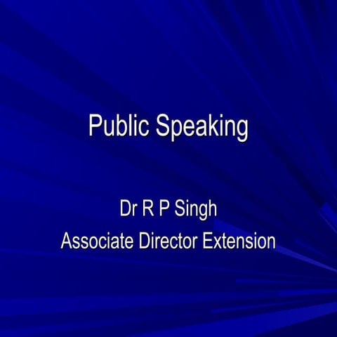 Public speaking