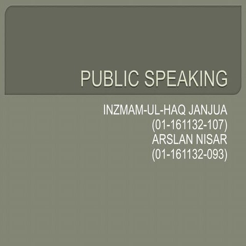 Public speaking