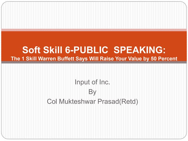 Public speaking