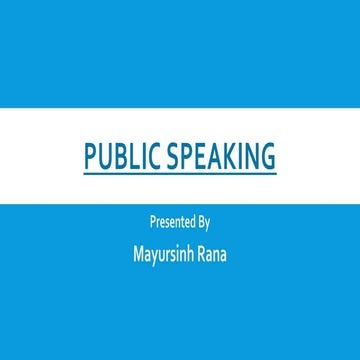 Public speaking
