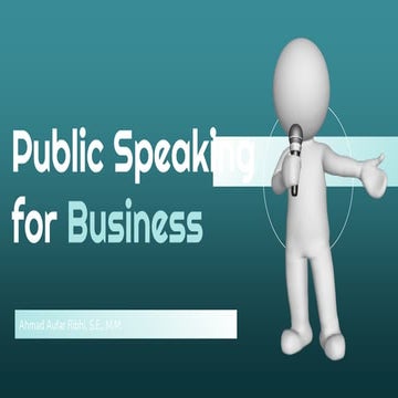 Body Language in Public Speaking for Business | PDF