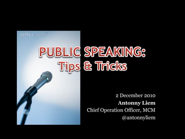 Public speaking 101