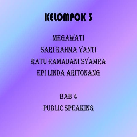 Public speaking 4 pp