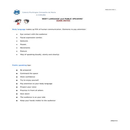 Body Language and Public speaking