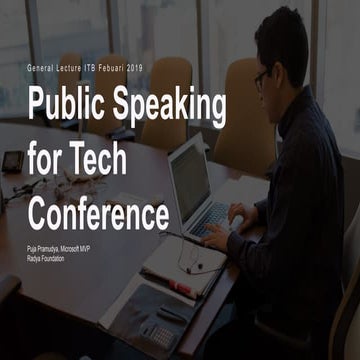 Public speaking for tech conference   puja pramudya