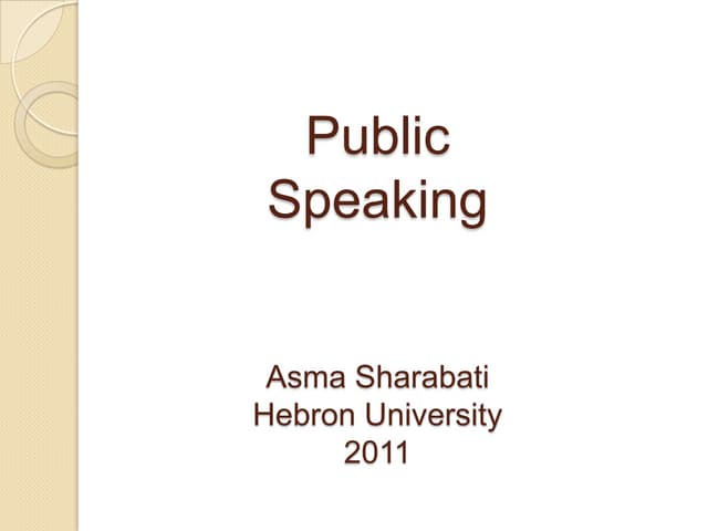 Public speaking 