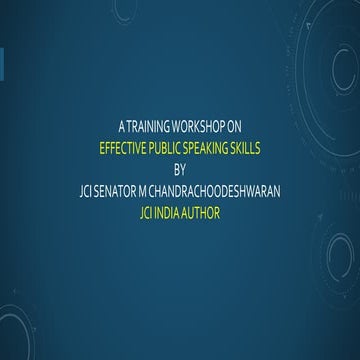 Public speaking skills