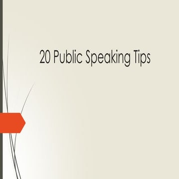 Public Speaking techniques are public speakers