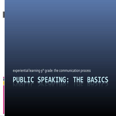 Public speakingthebasics