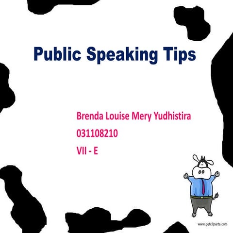 Public speaking tips
