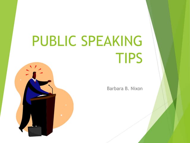 Public Speaking Tips