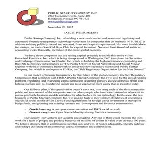 Public Startup Company Executive Su...