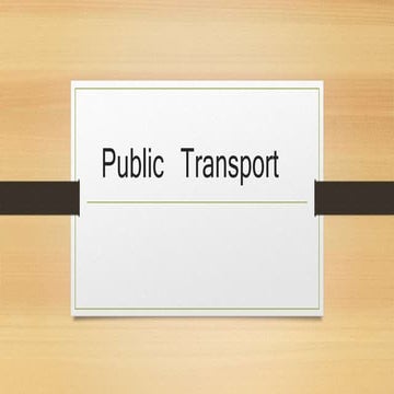 Public transports