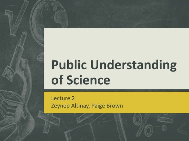 Public Understanding of Science - L...