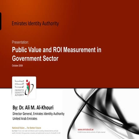 Public Value and ROI Measurement in Government Sector