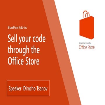 SharePoint Add-ins: Sell your code through the Office Store