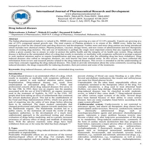 Drug induced diseases