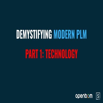 Demystifying Modern PLM Sessions. Part 1: Technology
