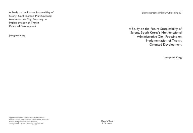 Publish masters thesis