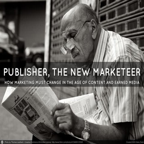 Publisher, the new marketeer