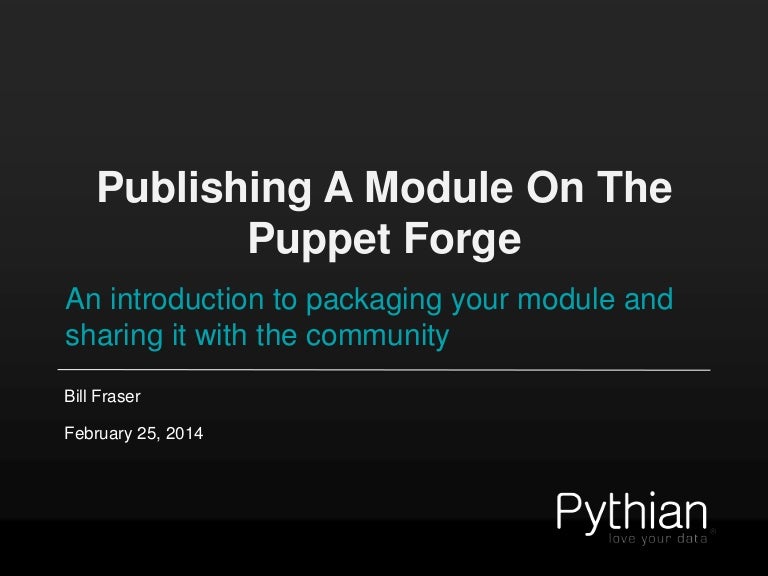 Publishing a Module on the Puppet