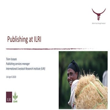 Publishing at ILRI